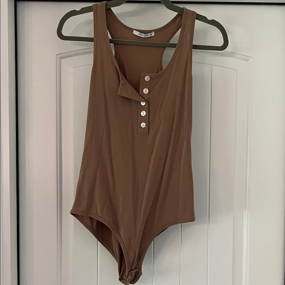 ReoRia Tan Sleeveless Bodysuit